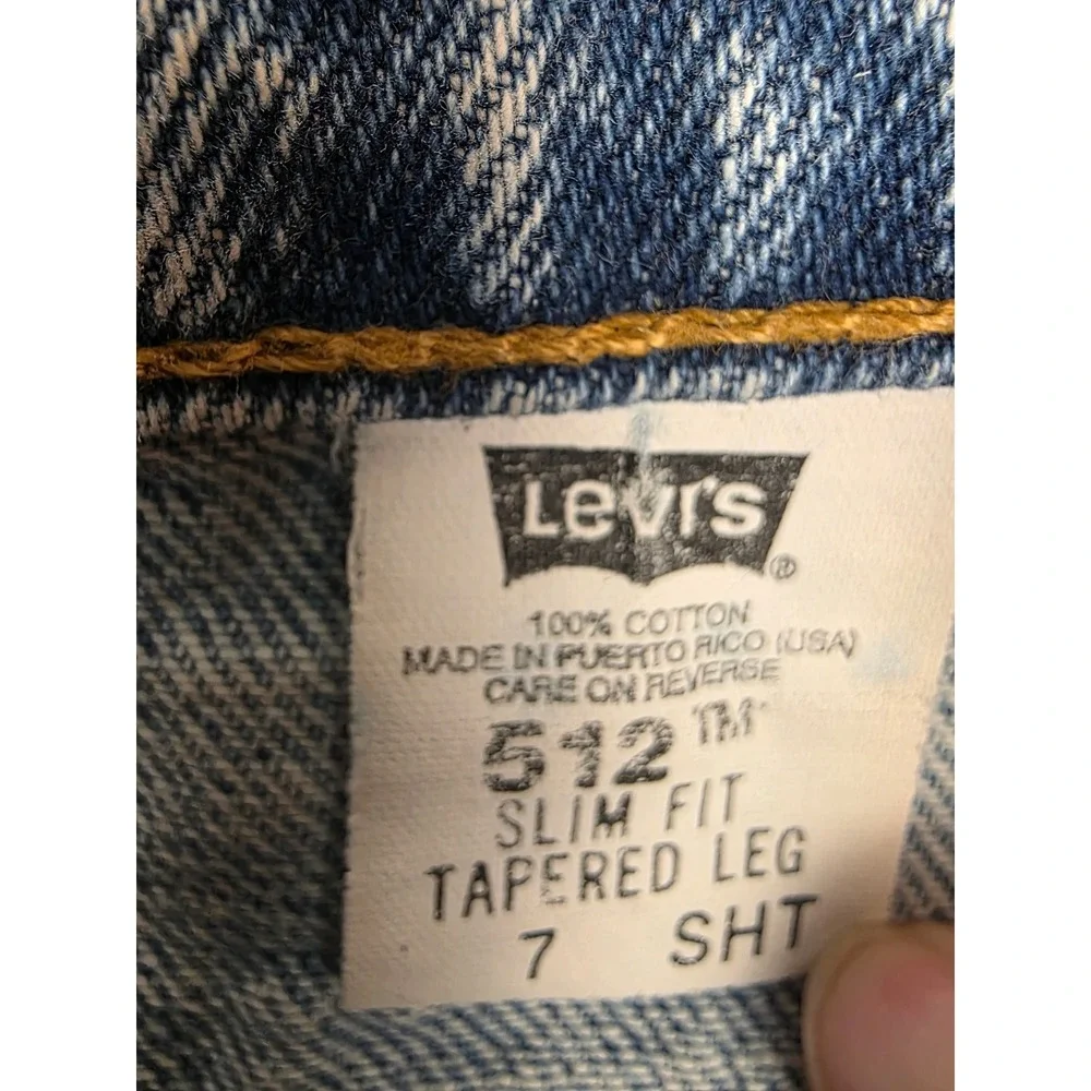 Levi's 512 Vintage 1996 Women's Light‎ Wash Slim Fit Tapered Leg Jeans Size 7S - Picture 8 of 10